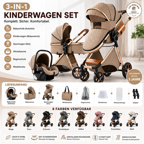 3in1 kinderwagen set - 3in1,