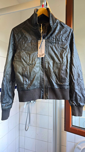 Damen lederjacke schwarz - damen,
