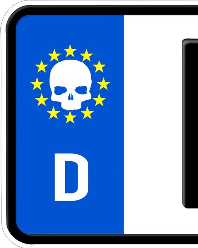 Aufkleber totenkopf - 2x,