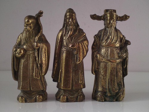 3er set chinesische - set, messing