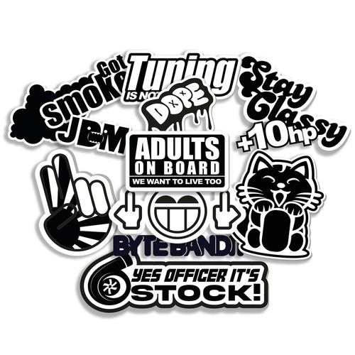 Jdm sticker set - japan, auto