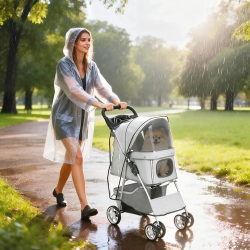 Pawhut hundewagen hundebuggy - pawhut,