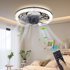 Ventilator Deckenleuchte LED mit Beleuchtung 3 Farben 4 Stufen Dimmbar Leise