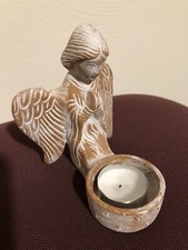 Engel-Terrakotta-Licht * Teelicht-Halter * Eine-Welt-Laden * Fair * NEU