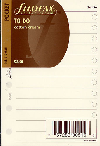 Filofax pocket cotton cream - -,