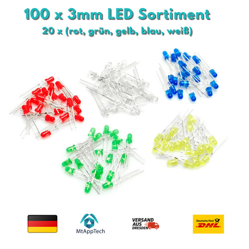 100x 3mm led - 100x,