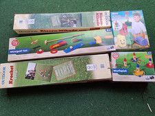 5 teiliges Spielset für draussen , Krocket , Riesen - Mikado , Wurfspiel , Top