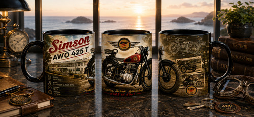 Simson awo 425 collage - collage, tasse