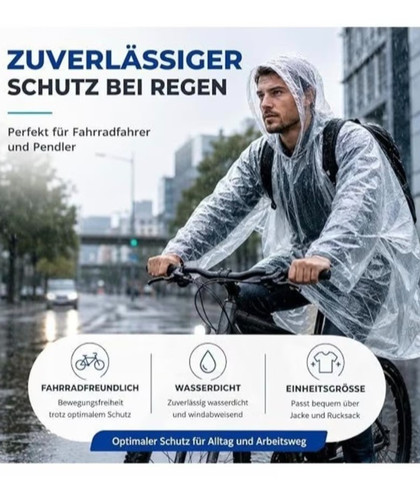 Einweg regenjacke mit - 6,
