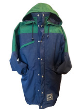 KANSAS Gore-Tex Herren-Regenjacke mit Kapuze dkl.Blau-Grün Gr: M-48/50 TOP  Zst!