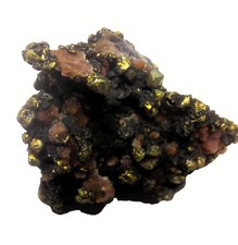 Chalkopyrit xx auf Quarz  vom Wismutschacht  in Pöhla  im Erzgebirge Sachsen