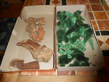 Spur H0 Konvolut Nadelbäume Stecktannen 69 Teile und 6 Teile Felsen-Korkrinde