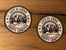 2x Camping Aufkleber Camper