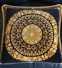 Vier WochenAtelier Gianni Versace Kissen Vintage 40x40  schwarz/gold, weiss/gold