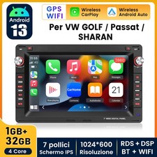 Für VW Polo 9N Golf 4 Passat B5 T5 1+32G Android 14 Autoradio Carplay GPS Navi