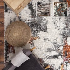 Hochflor Teppich Wohnzimmer