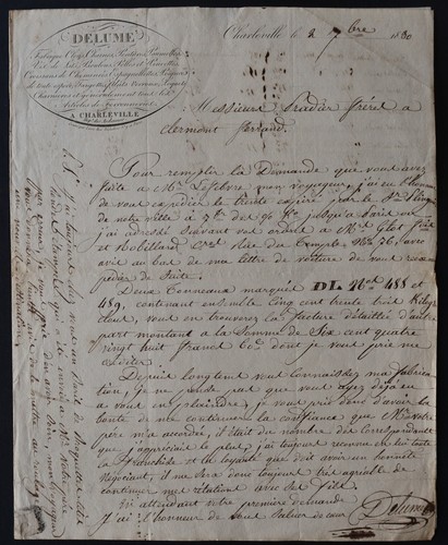 Rechnung charleville 1830 - rechnung,