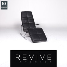 Ewald Schillig Vita Designer Leder Liege Schwarz Relax Funktion #9175