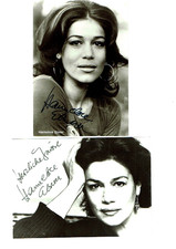 HANNELORE ELSNER † 2 Autogramme original signiert Rüdel AK ca. 15 x 10 cm