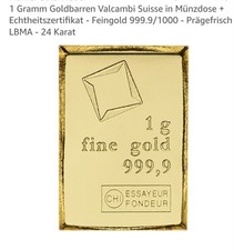 Goldbarren 1g Feingold