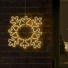 Led fensterbild schneeflocke - led,