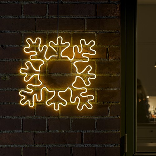 Led fensterbild schneeflocke - led,