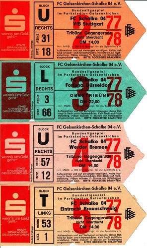 Ein ticket schalke - ticket, bl