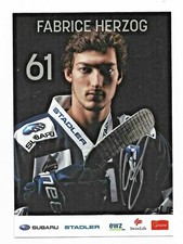 Eishockey AK/Postcard - Fabrice Herzog - ZSC Lions - Original Sig. - EV Zug