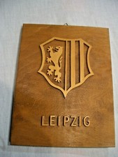 Leipzig Stadtwappen Wappen von Leipzig Wappen Holz Laubsägearbeit - Sammlerstück