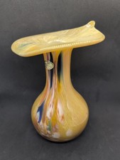 KASPAR  Vintage Überfang Glasvase Vase Blütenkelch, H 20 cm, mundgeblasen