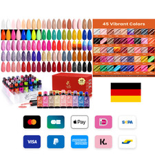 UV-Gel Nagellack Set | 36 Farben + 6 Top Coats | Glow-in-Dark Diamond