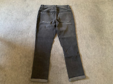 Jeans, Gr. 34, xs, schwarz, Baumwolle, weites Bein, weiße Naht