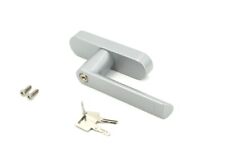 Schüco abschließbarer Fenstergriff Drehgetriebe, Alu silber 269513 (Nachfolger v