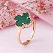Rotgold 585 Ring Blume Klee