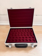 MC.Sammler Alu Münzkoffer inkl 5 Münztableaus für 230 STK 2 Euro Münzen