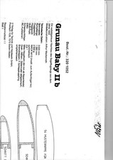 Bauplan Grunau Baby II b - Spannweite 3020 mm Fluggewicht 2500 g 