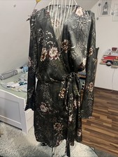 Morgenmantel Damen Blumen M Neu