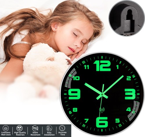Lautlos leuchtend wanduhr funk - lautlos,