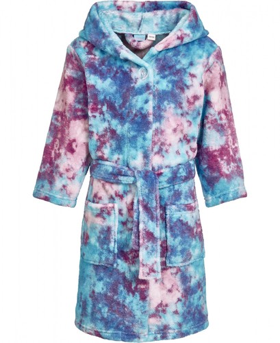 Fleece bademantel batik - fleece-bademantel,