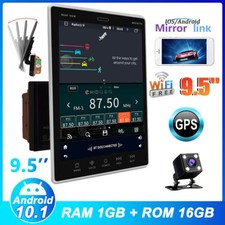 DOPPEL 2 DIN 9.5" AUTORADIO Android 10.1 GPS NAVI RDS BT FM USB AUX WIFI +Kamera