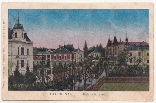 Schluckenau bahnhofstrasse - ak,