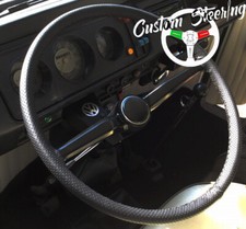 Für VW T2 Mehrfachbild 67-74 Perforiert Leder Lenkrad Abdeckung Doppel Stch