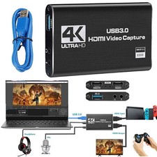 USB 3.0 Game Capture Card 4K HD Audio Videoaufnahmekarte HDMI Videoaufnahmegerät