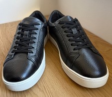 SANTONI Herren Schwarz Leder