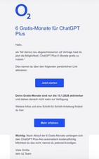 Chat GPT Plus 6 Monate GUTSCHEIN/ Voucher