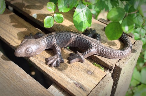 Gartenfigur dekofigur eidechse - dekofigur,