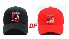 Golfmütze, Base Cap, Baseball Cap, Schwarz, Rot, Mütze, Feuerwerk, Pyro