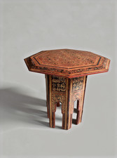 Antique burmese lacquer table - antique,