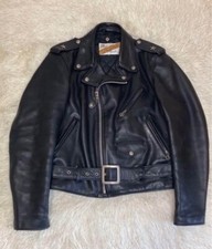 Schott Perfecto Double Leather Riders Jacket Size 38 One Star Made in USA