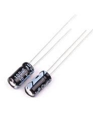 2x Elko radial 100µF ( 100uF ) 10V 105°C Elektrolytkondensator